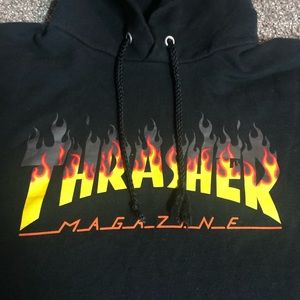 Thrasher skate hoodie black size small
